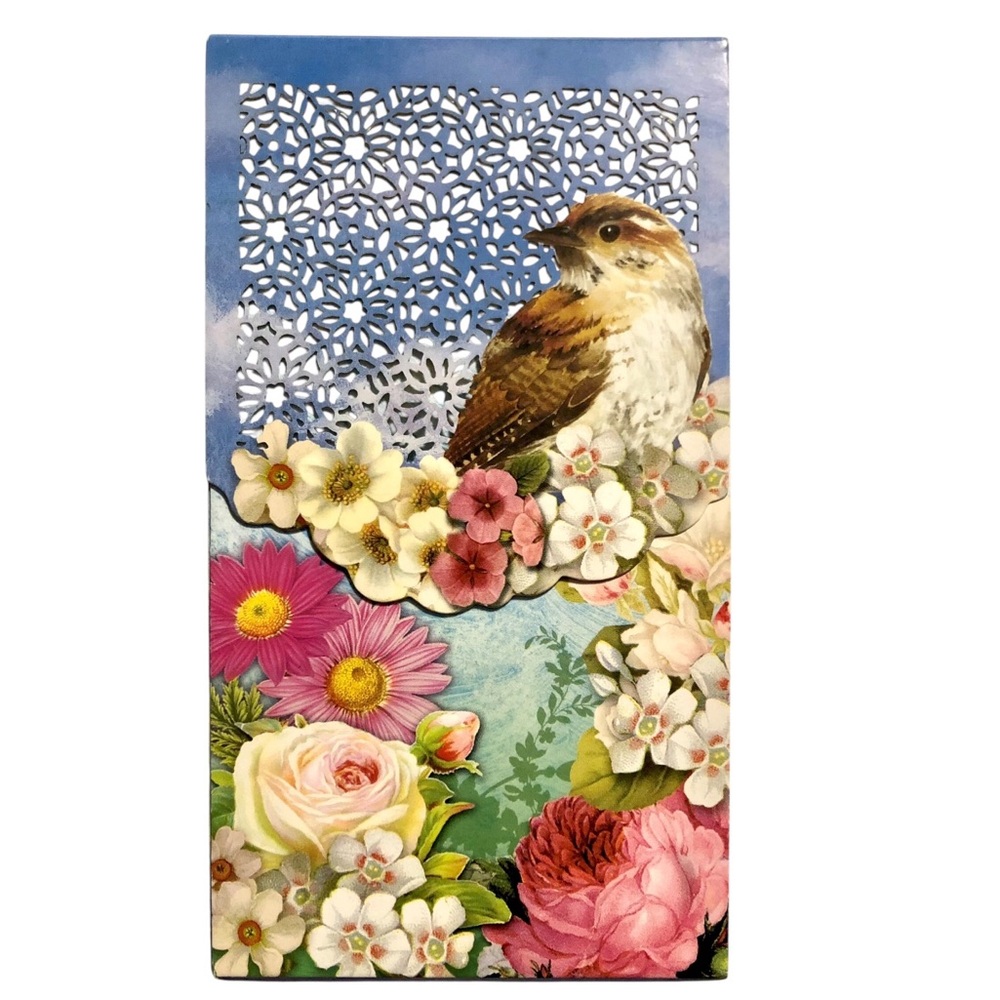 Punch Studio Láser Cut Long Notepad - Bird Garden (95554)
